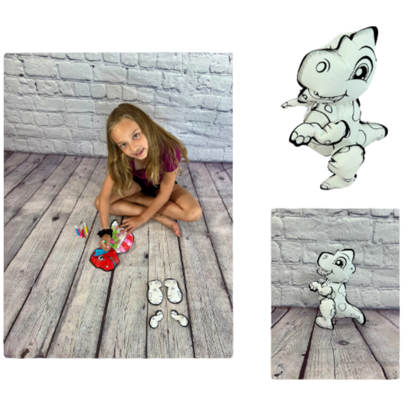 Dinosaur Birthday Craft Coloring Set – Kids Party Activity & Favor