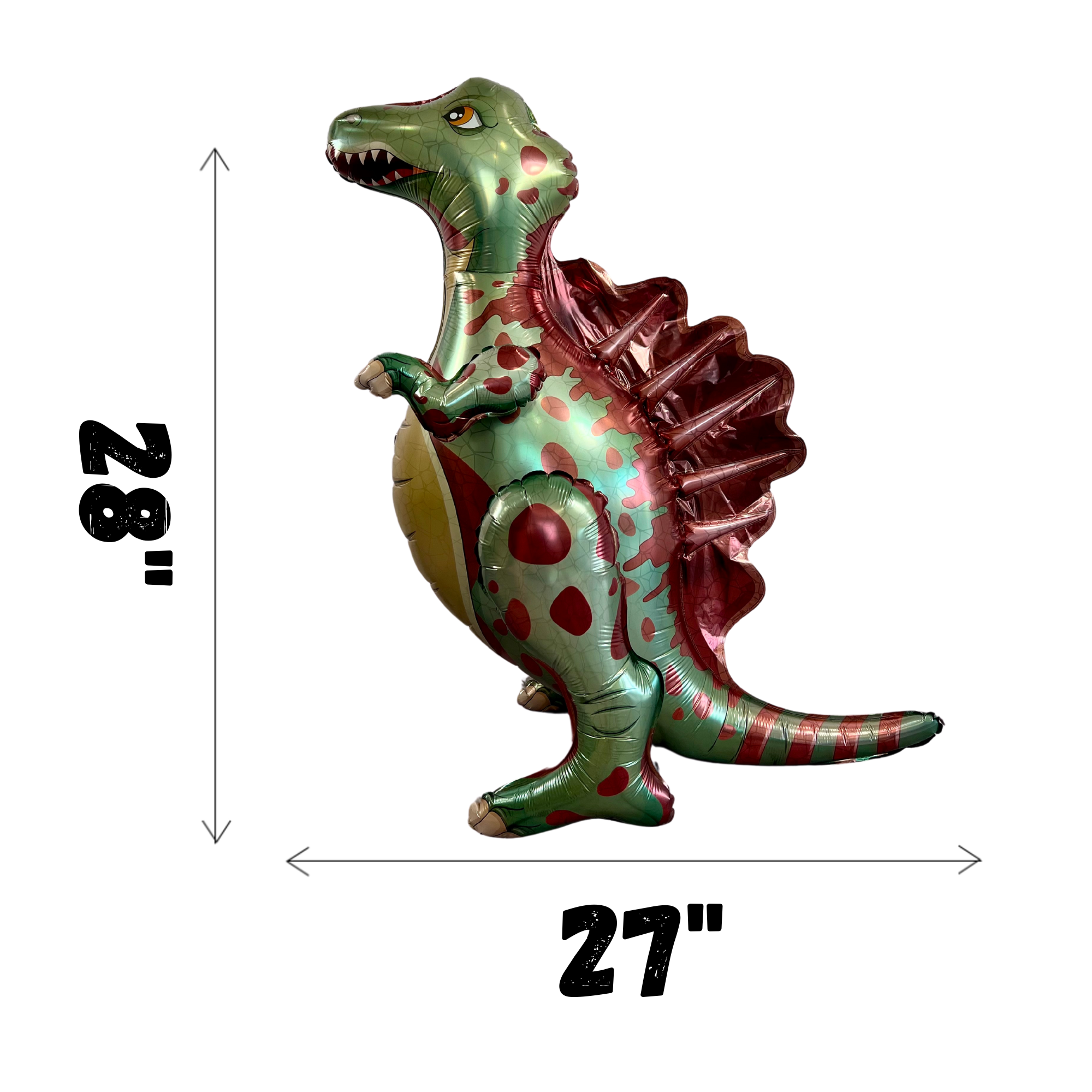 Dinosaur 4D Standing Balloon Set – Jumbo Foil Party Decor (3-Piece Set)