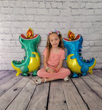 Load image into Gallery viewer, Dragons love tacos balloons for birthday parties fiestas foil balloons | Party decorations for birthday celebrations decor and supplies
