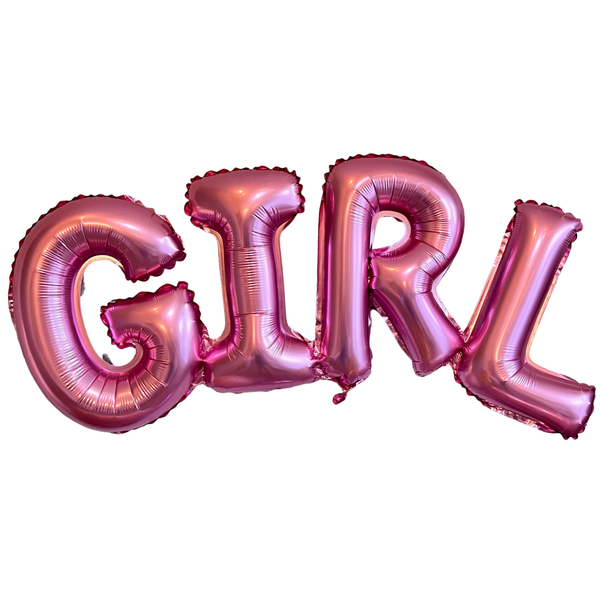 Girl Gender Reveal Pink Letter Balloons – Baby Shower Party Decor