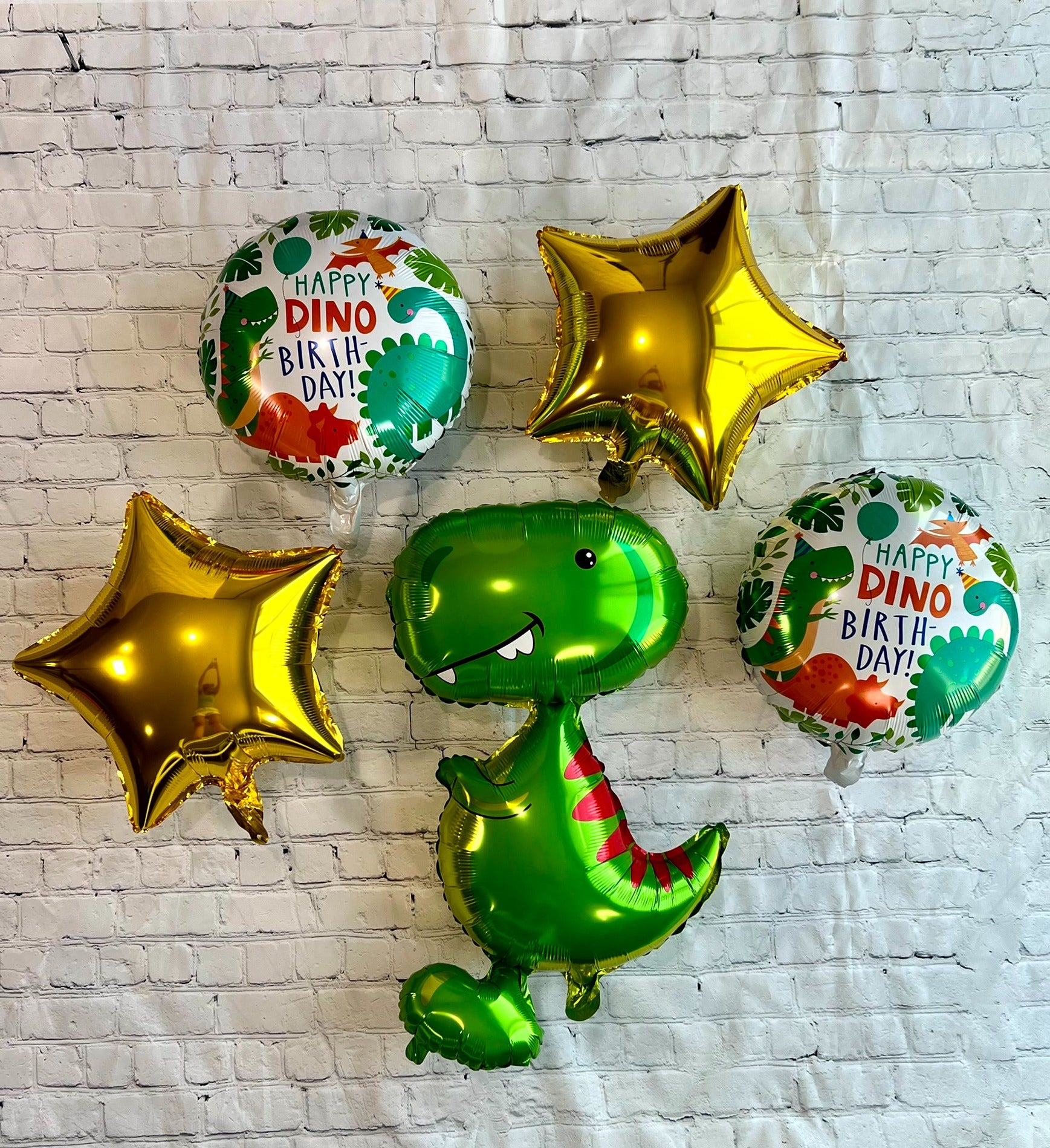 Green Dino Birthday Balloon Set – Party Decor (5-Piece Set)