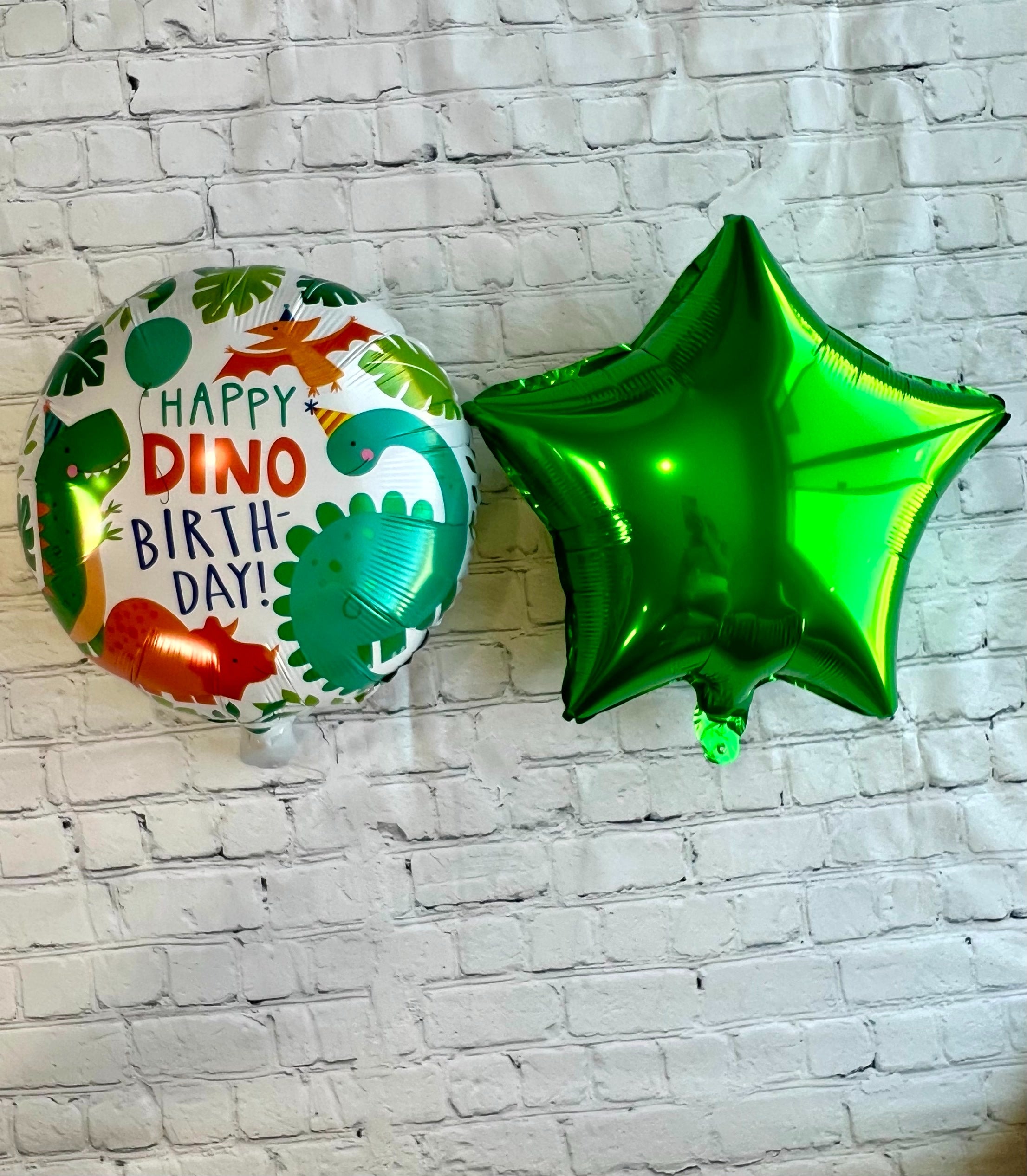 Green Dinosaur Birthday Balloon Set – Foil Party Decor (5-Piece Set)