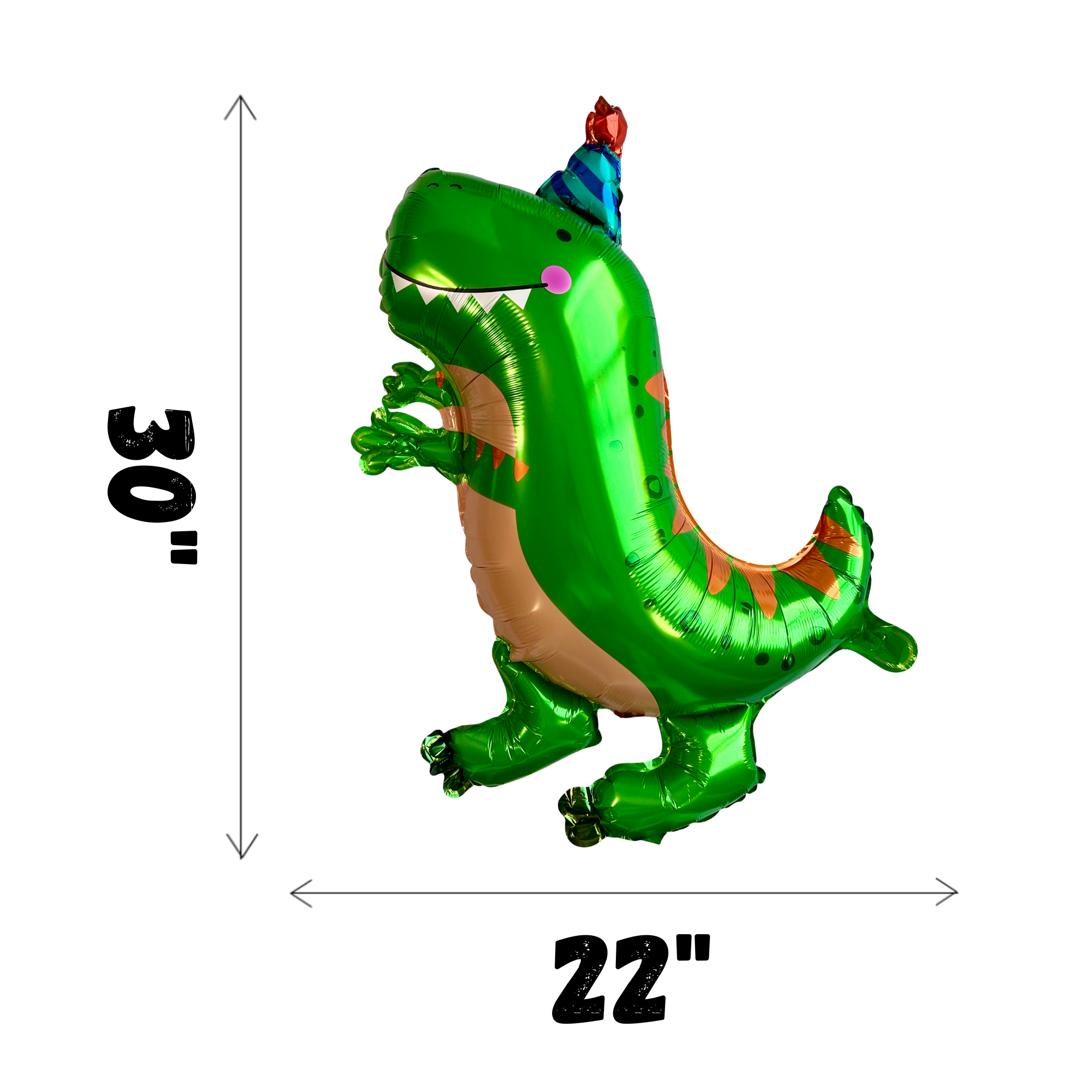Green Dinosaur Birthday Balloon Set – Foil Party Decor (5-Piece Set)