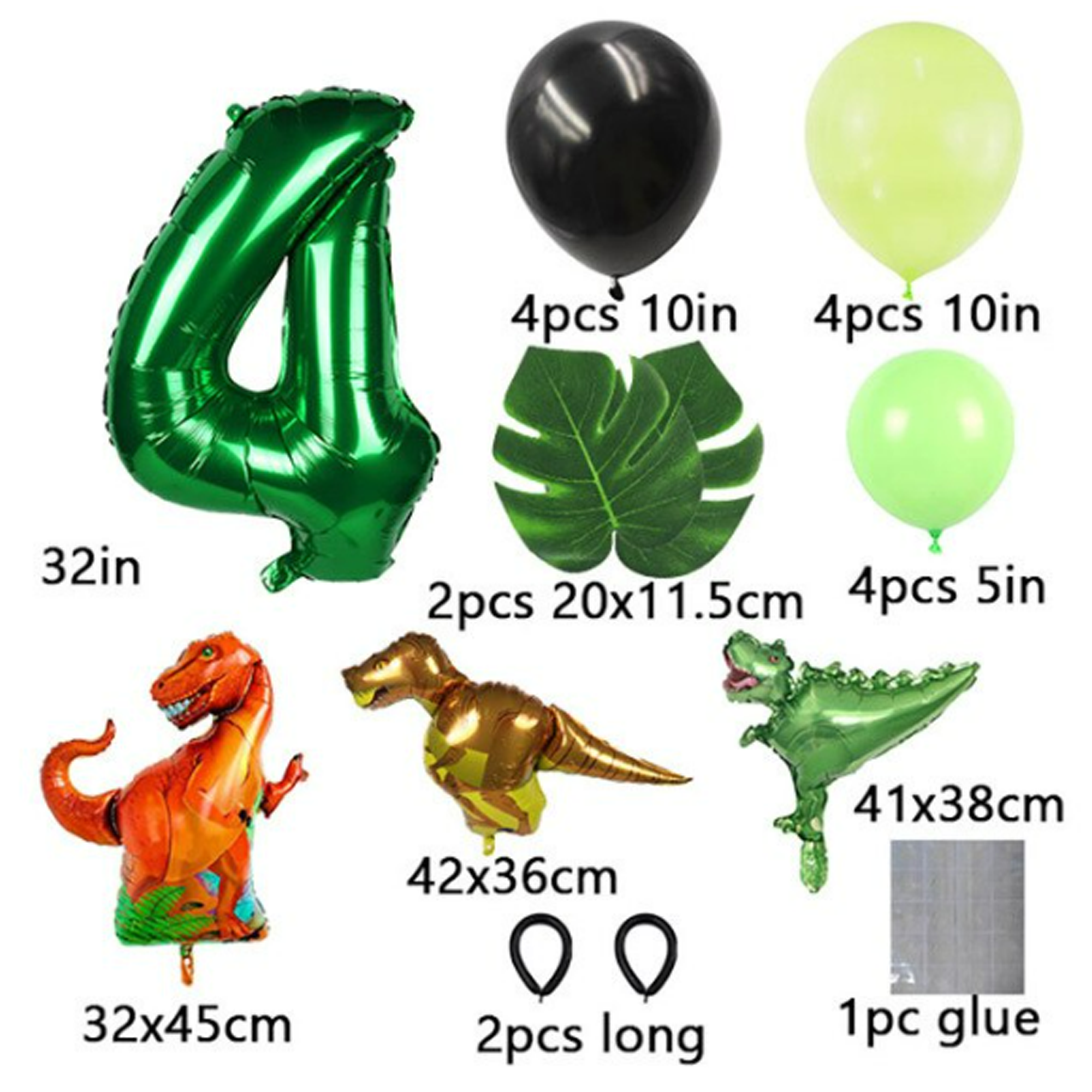 Dinosaur Number Balloon – Birthday Party Decor Set