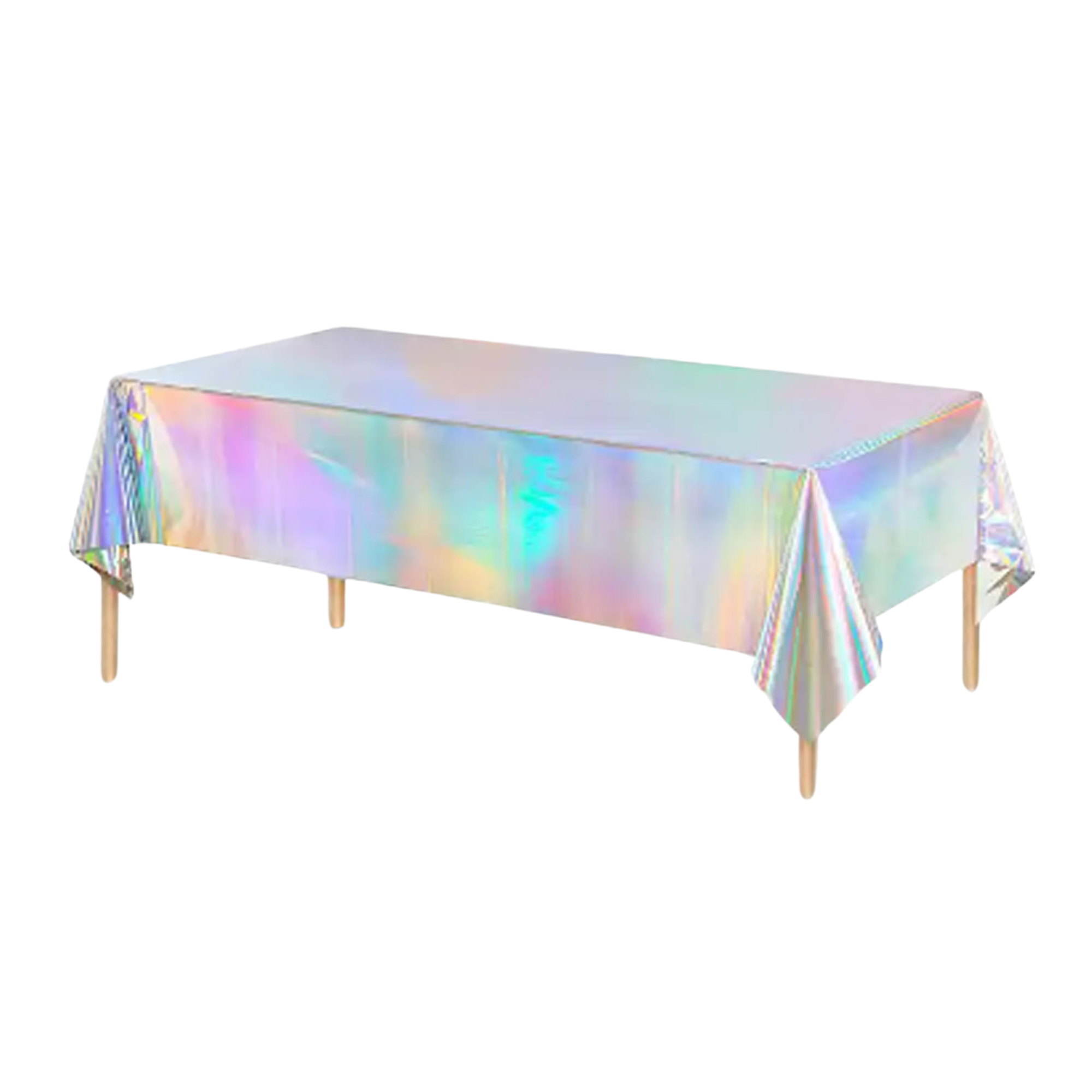 Holographic Shimmer Tablecloth – Disposable Rainbow Party Table Cover