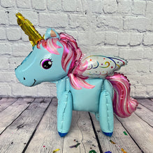 Load image into Gallery viewer, Unicorn Balloon Set of 7 JUMBO Mylar Walking Foil Balloons | Party Decorations and Supplies | Birthday Baby Shower Gender Reveal
