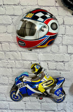 Load image into Gallery viewer, Motorcycle Dirt Bike and Helmet Balloons | Birthday Party Supplies and Decorations | Birthday Parties Celebration Baby Shower Gender Reveal
