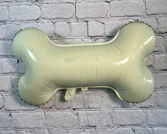Off-White Dog Bone Balloon – Puppy Party Decor (28 x 17.25")