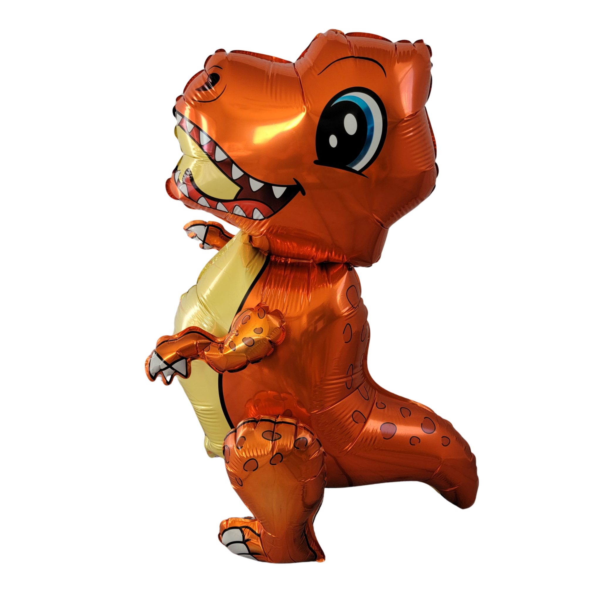 Orange T-Rex Walking Dinosaur Balloon – Jumbo Foil Party Decor