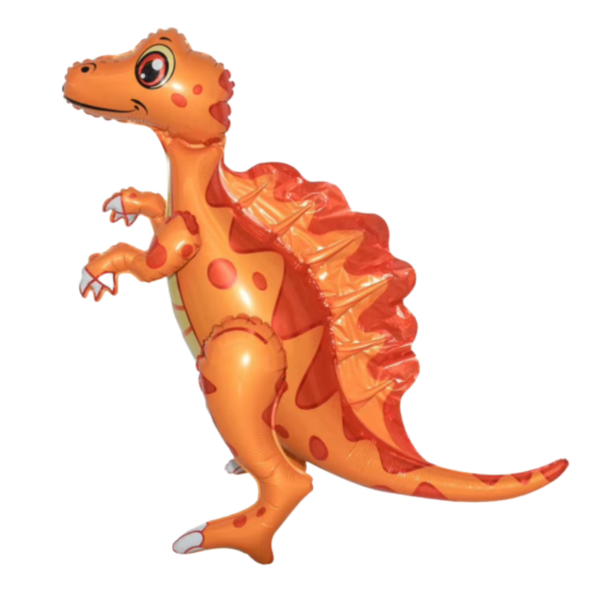 Orange Spinosaurus Walking Dinosaur Balloon – Jumbo Foil Party Decor