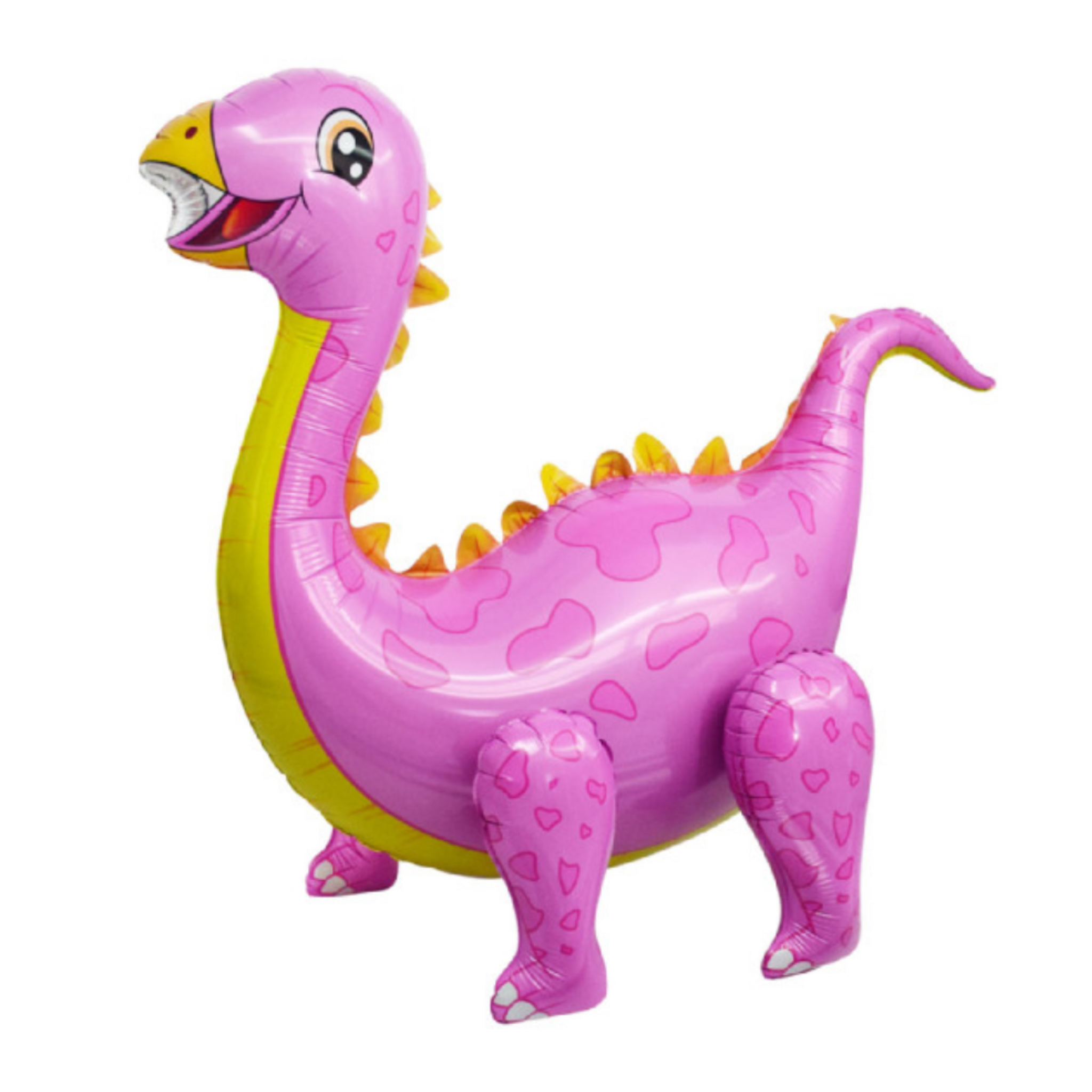 Pink 4D Dinosaur Standing Balloon – Jumbo Foil with Girl Letters