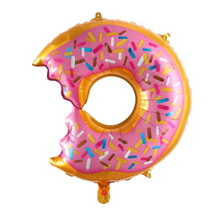 Load image into Gallery viewer, Donut Pink Number Balloon 32&quot; Jumbo Foil and Latex Balloon Bouquet | Party Supplies and Decorations | Sweet Birthday Party Celebration Decor
