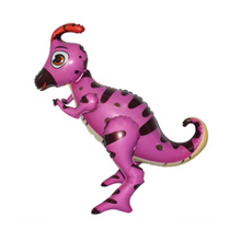 Load image into Gallery viewer, Dinosaur Balloon Set of 12 JUMBO Mylar Walking Foil Balloons | Party Supplies and Decorations | Birthday Baby Shower Gender Reveal
