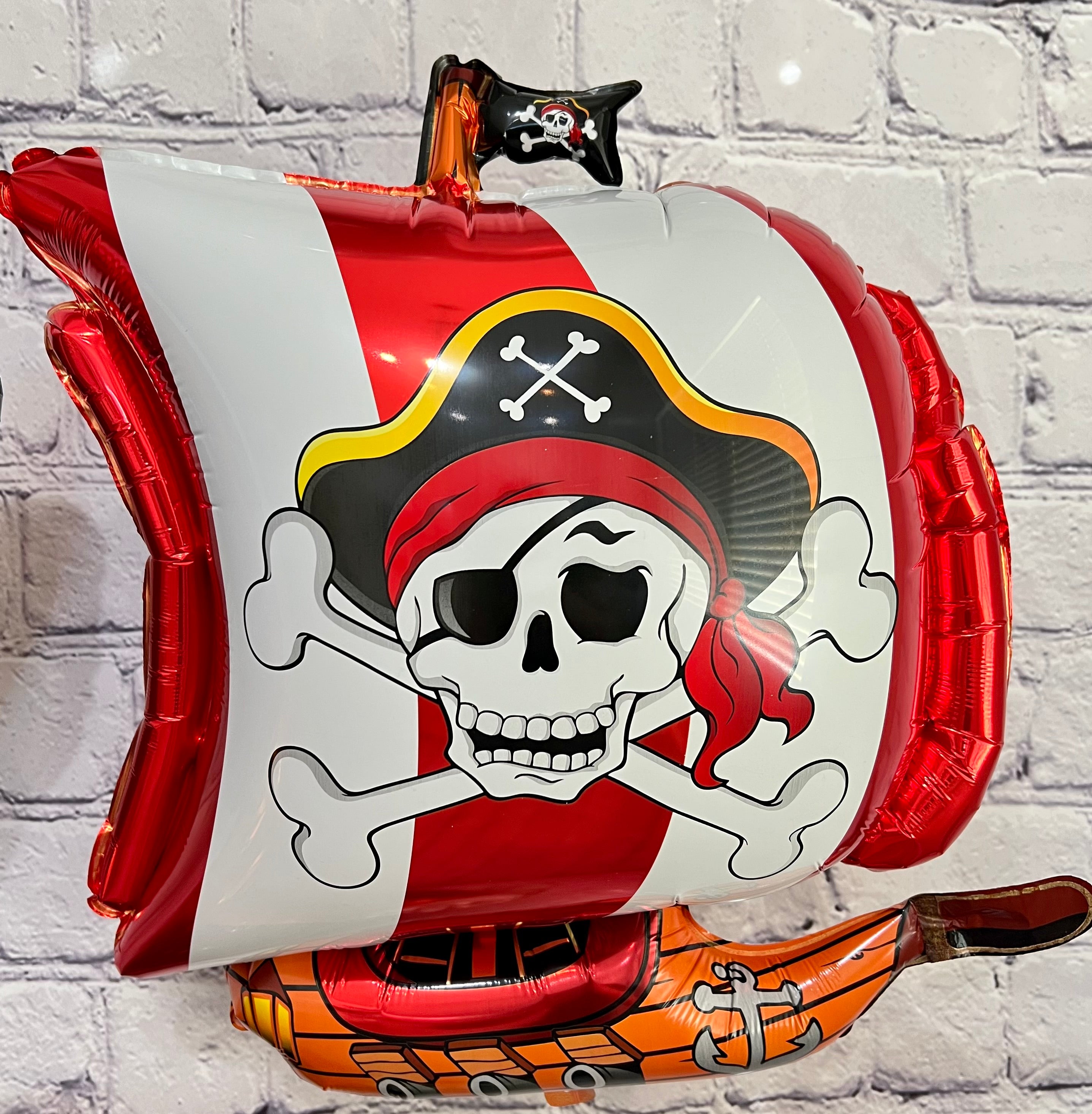 Pirate Ship, Skull & Shark Balloon Set – Party Decor (7-Piece Set)
