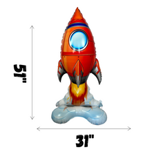 Load image into Gallery viewer, Astronaut Rocket Ships Outer Space Moon 4PC Balloon Set | Party Supplies and Decorations | Kids Birthday Party Celebration Space Theme Decor
