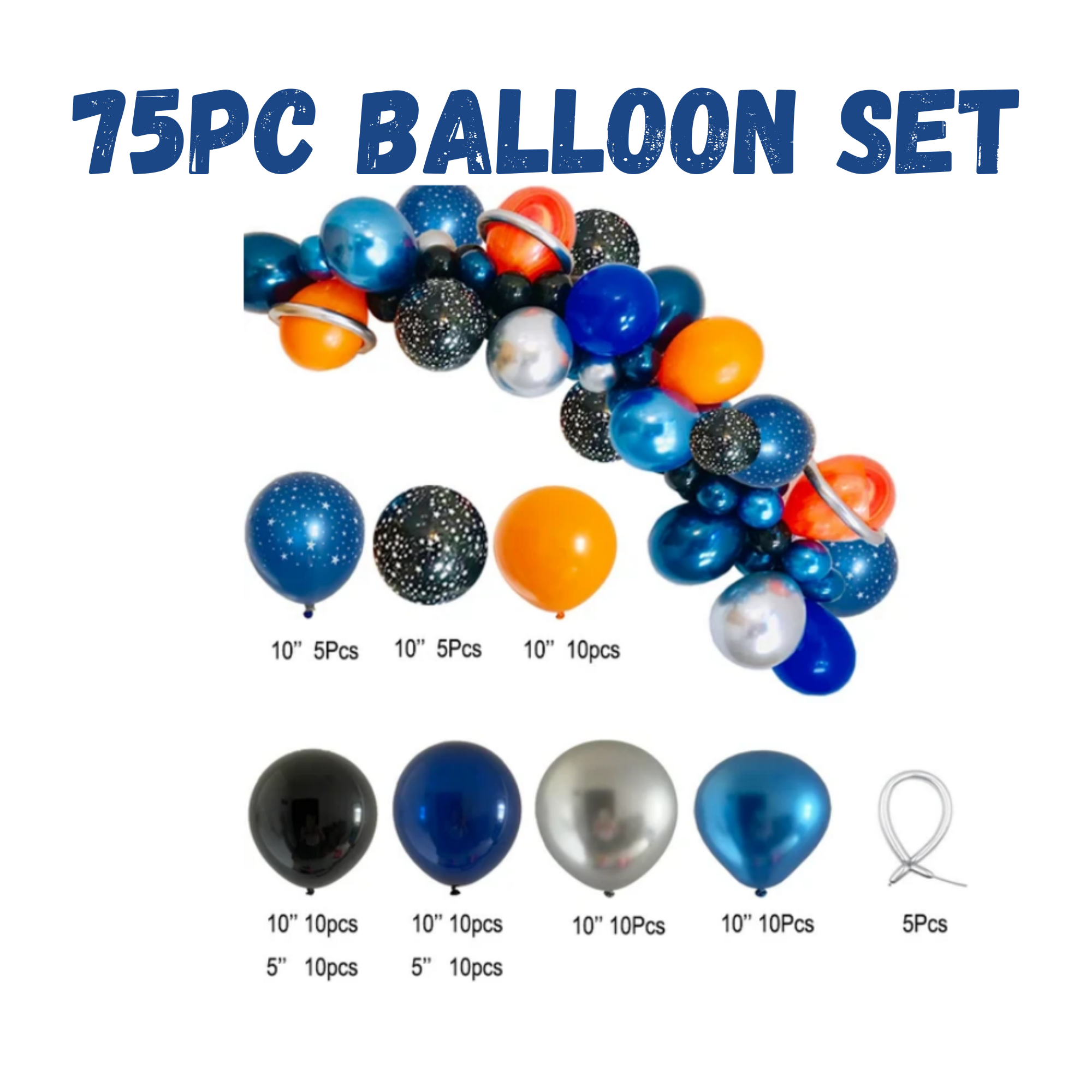 Astronaut & Rocket Balloon Garland Arch – Outer Space Party Decor