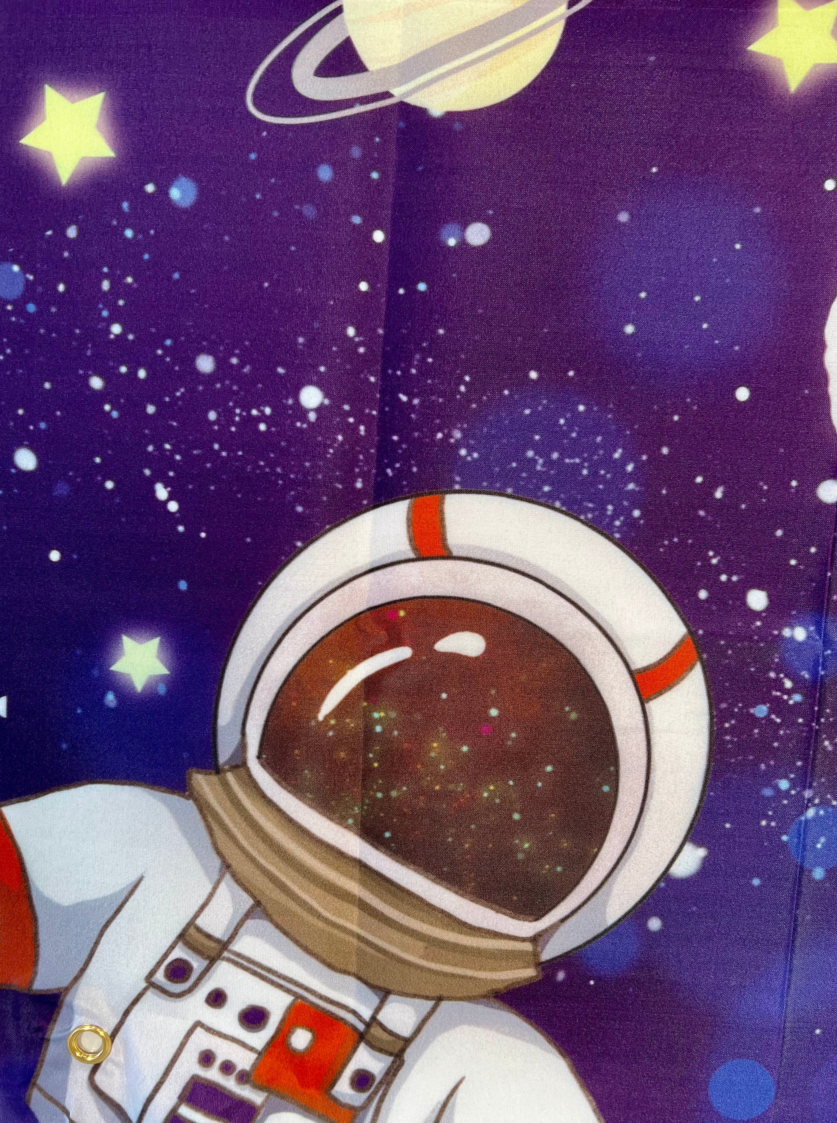 Astronaut Outer Space Photo Backdrop – Kids Birthday Party Vinyl Banner