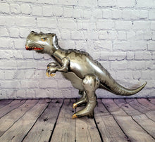 Load image into Gallery viewer, Dinosaur Balloon Set of 10 JUMBO Mylar Walking Foil Balloons | Party Decorations and Supplies | Birthday Gender Reveal Baby Shower Celebrations
