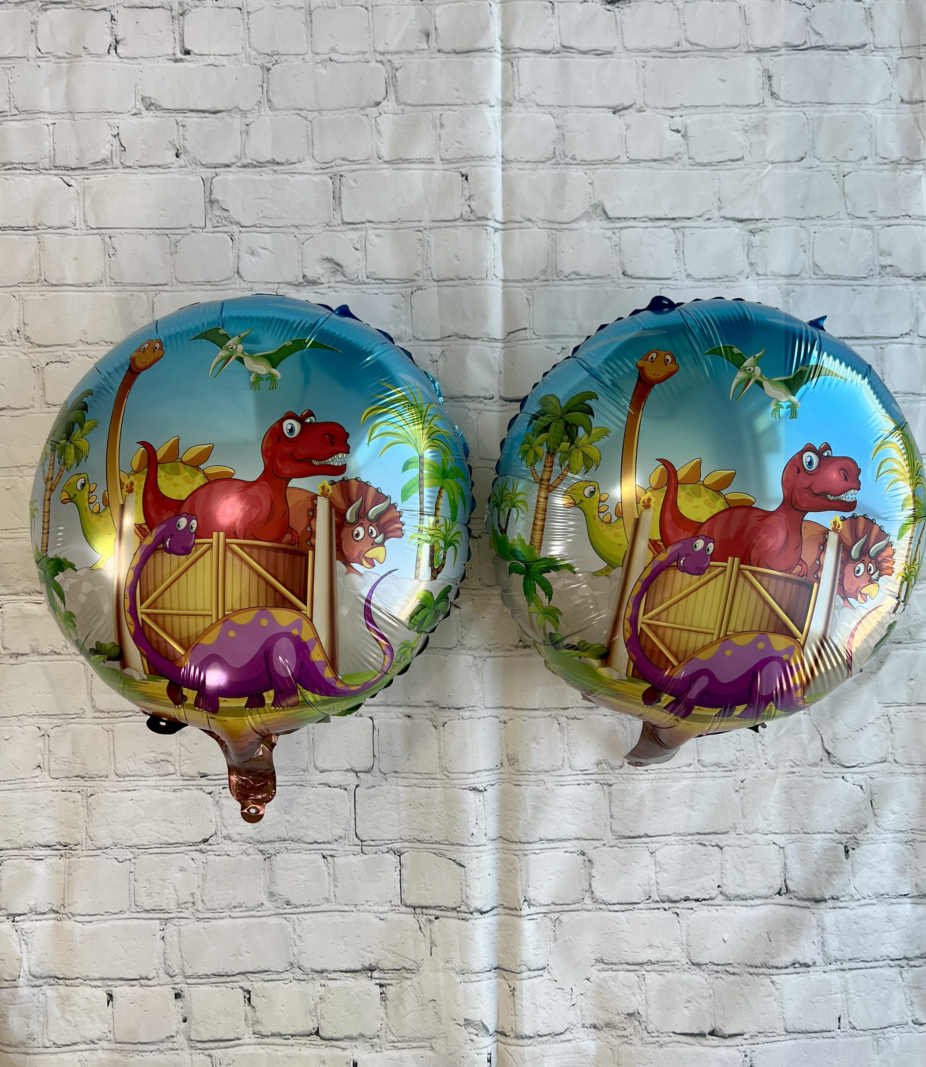 Teal Dinosaur Balloon Set – Jumbo Foil Party Decor (5-Piece Set)