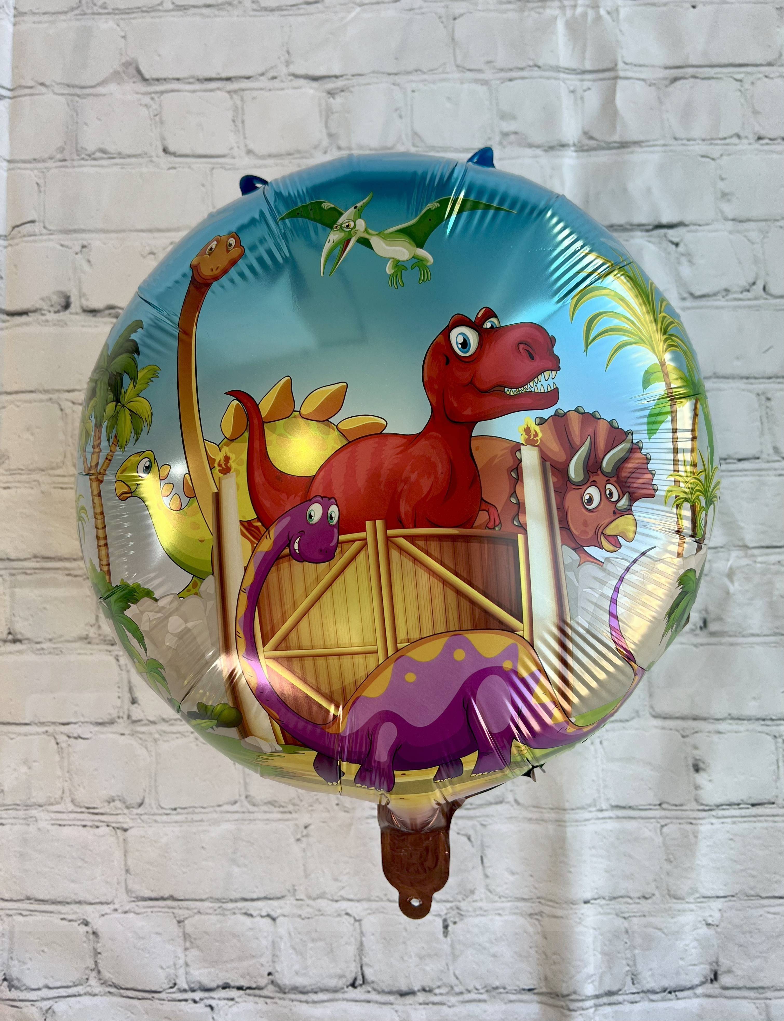Teal Dinosaur Balloon Set – Jumbo Foil Party Decor (5-Piece Set)