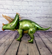 Load image into Gallery viewer, Dinosaur Balloon Set of 10 JUMBO Mylar Walking Foil Balloons | Party Decorations and Supplies | Birthday Gender Reveal Baby Shower Celebrations
