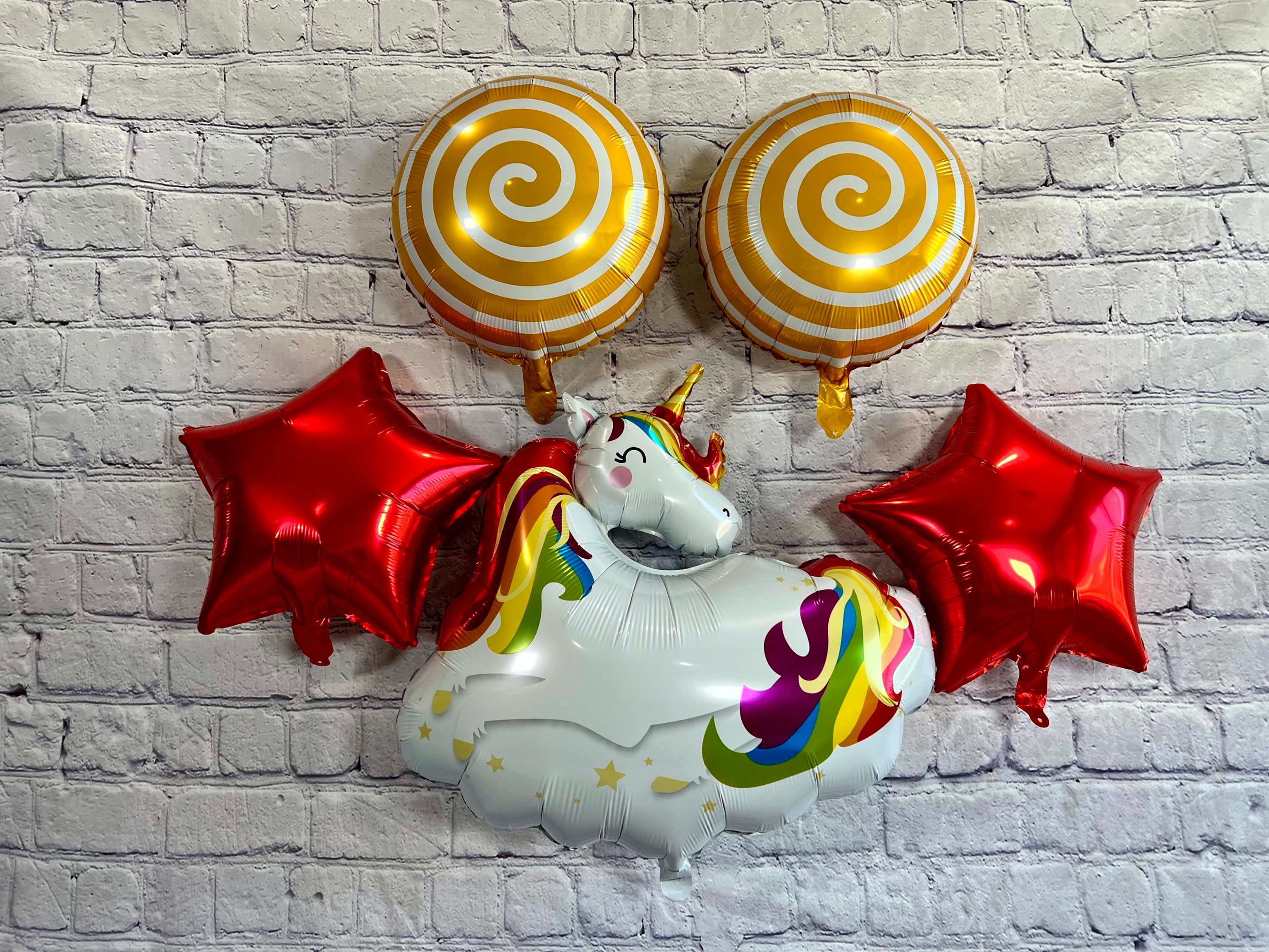 Unicorn Foil Balloon Set – Party Decor (5-Piece Set)