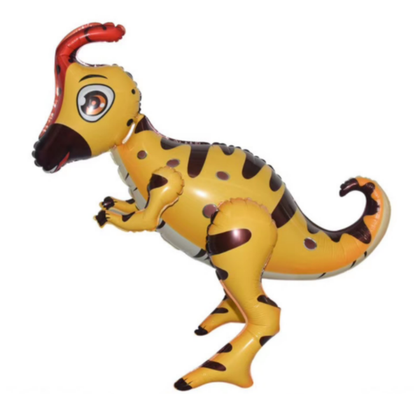 Yellow Parasaurolophus Walking Balloon – Jumbo Foil Party Decor