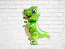 Load image into Gallery viewer, Dinosaur Balloon Set of 6 JUMBO Mylar Walking Foil Balloons T-Rex | Party Balloons Supplies and Decorations | Birthday Baby Shower Gender Reveals
