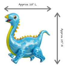 Load image into Gallery viewer, Dinosaur Balloon Set of 12 JUMBO Mylar Walking Foil Balloons | Party Supplies and Decorations | Birthday Baby Shower Gender Reveal
