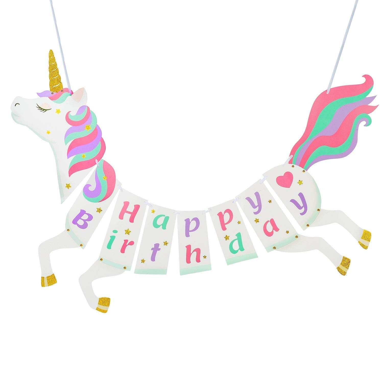 Unicorn Banner & Balloon Set – Colorful Party Decor (6-Piece Set)