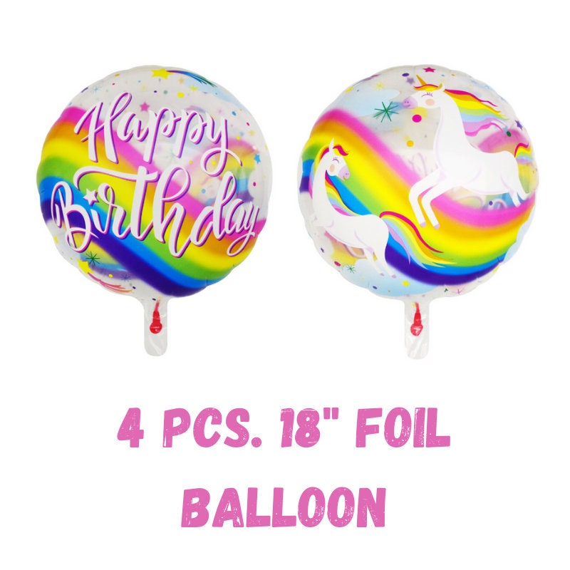 Happy Birthday Round Foil Balloons – Party Decor Set (24-Piece Set)