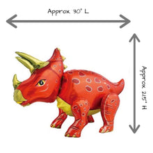 Load image into Gallery viewer, Dinosaur Balloon JUMBO Mylar Walking Foil Balloons - RED | Party Supplies and Decorations | Birthday Party Gender Reveal Baby Shower
