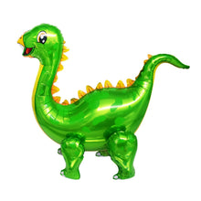 Load image into Gallery viewer, Dinosaur Party Supplies Balloon Set 5 JUMBO Mylar Walking Foil Balloons with Dinosaur Happy Birthday Banner and Decorations | Party Balloons Supplies and Decorations
