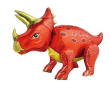 Load image into Gallery viewer, Dinosaur Party Supplies Balloon Set 5 JUMBO Mylar Walking Foil Balloons with Dinosaur Happy Birthday Banner and Decorations | Party Balloons Supplies and Decorations
