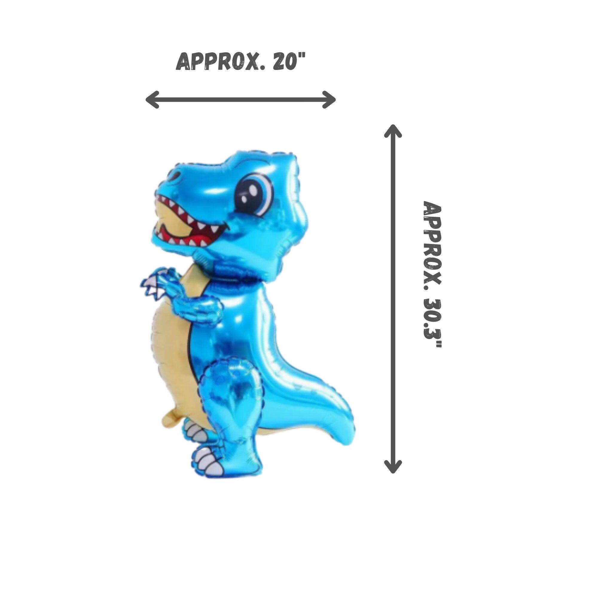 Blue T-Rex Walking Dinosaur Balloon – Jumbo Foil Party Decor