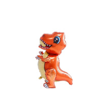 Load image into Gallery viewer, Dinosaur Balloon JUMBO Mylar Walking Foil Balloons - Orange T-Rex | Party Balloons Supplies and Decorations | Birthday Baby Shower Gender Reveals
