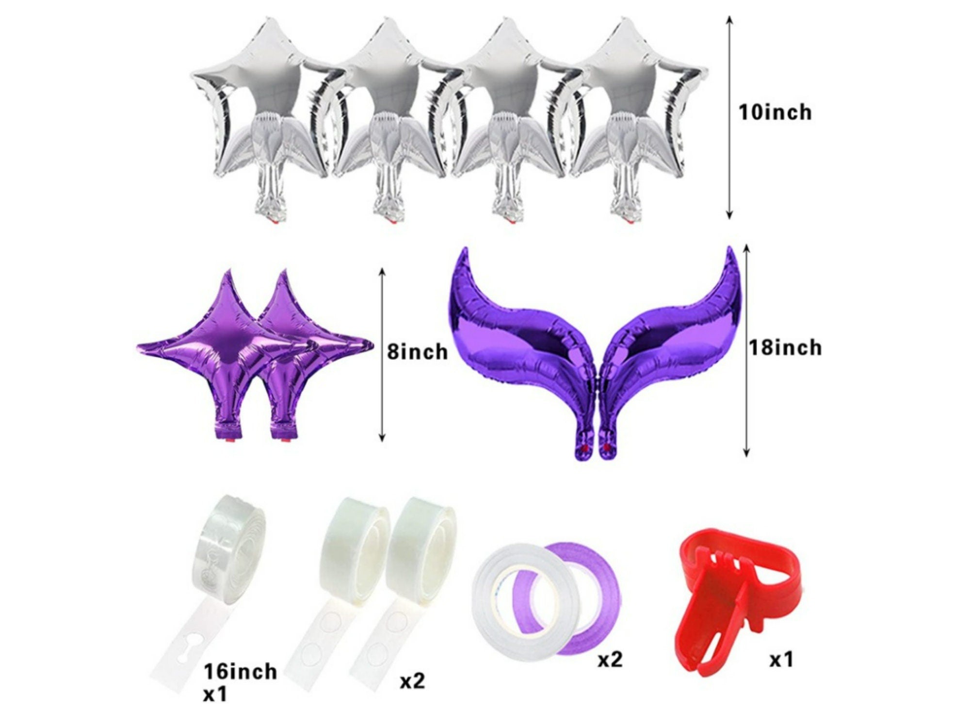 Mermaid Tail Balloon Arch – Happy Birthday Banner Set