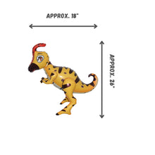 Load image into Gallery viewer, Dinosaur Balloon JUMBO Mylar Walking Foil Balloons - YELLOW Parasaurolophus | Party Supplies and Decorations
