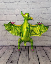 Load image into Gallery viewer, Dinosaur Balloon JUMBO Mylar Walking Foil Balloons - Green Pterodactyl | Party Decorations and Supplies | Birthday Baby Shower Gender Reveal
