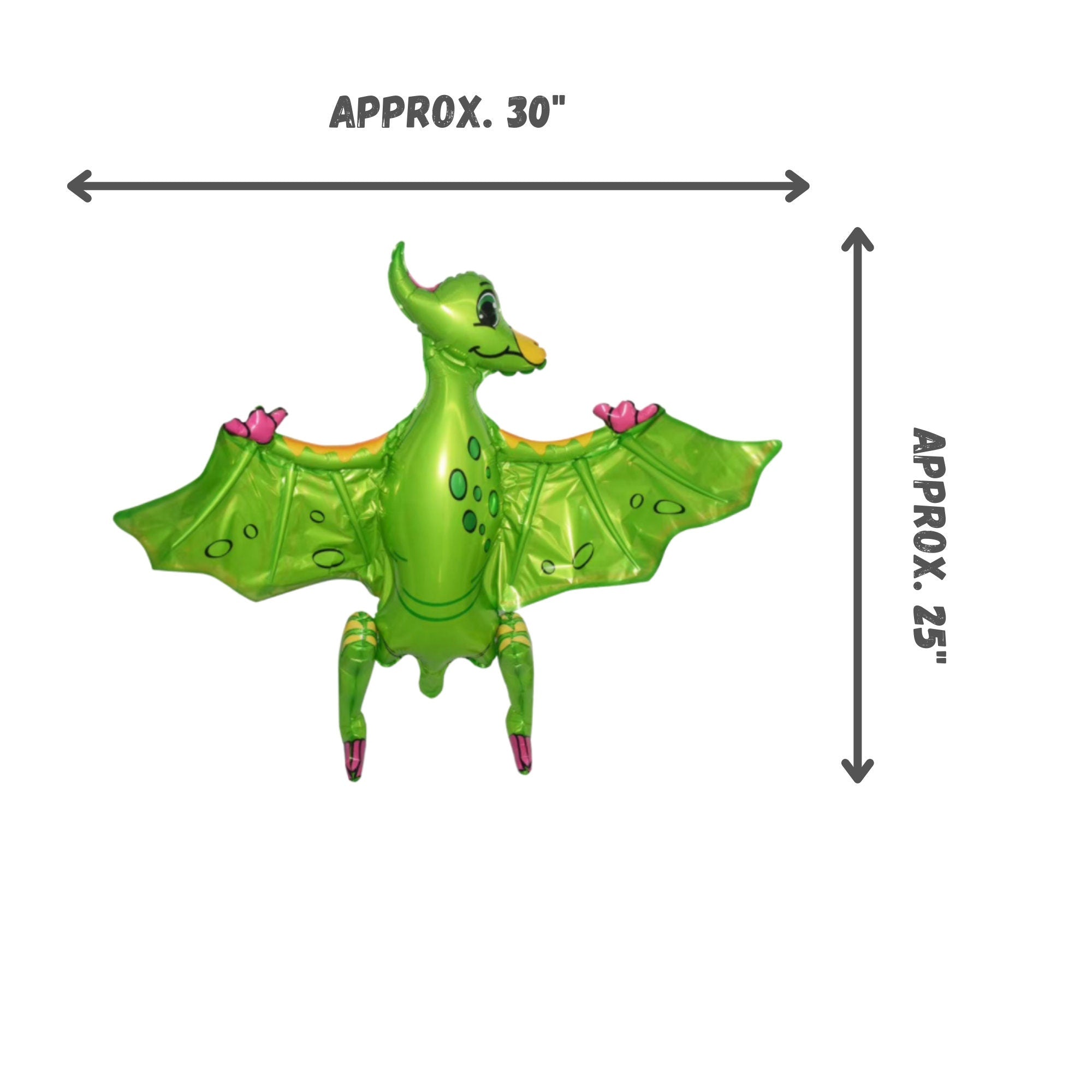 Green Pterodactyl Walking Dinosaur Balloon – Jumbo Foil Party Decor