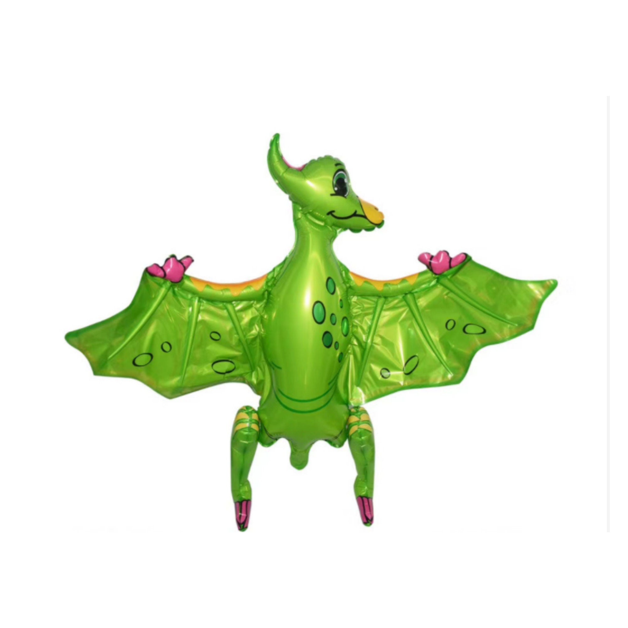 Green Pterodactyl Walking Dinosaur Balloon – Jumbo Foil Party Decor