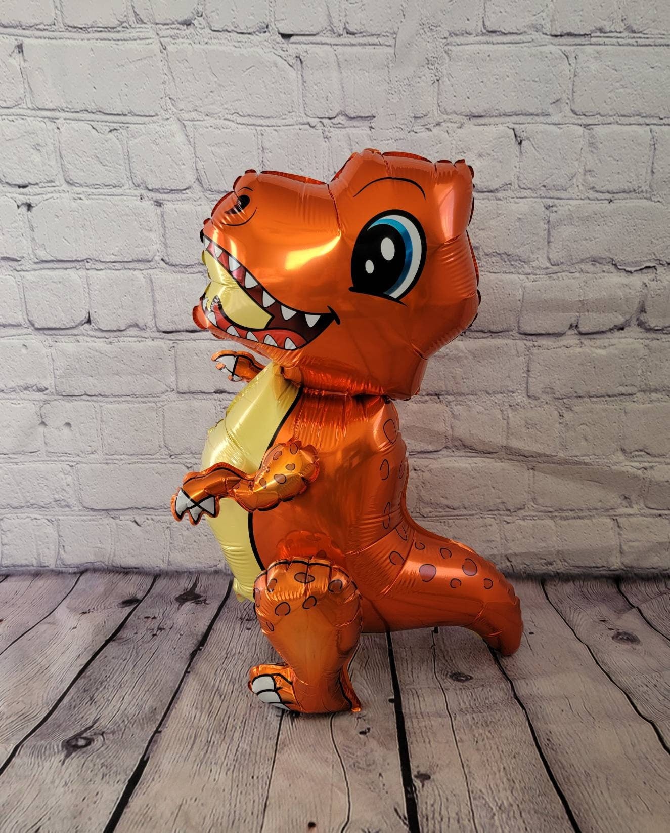 Orange T-Rex Walking Dinosaur Balloon – Jumbo Foil Party Decor