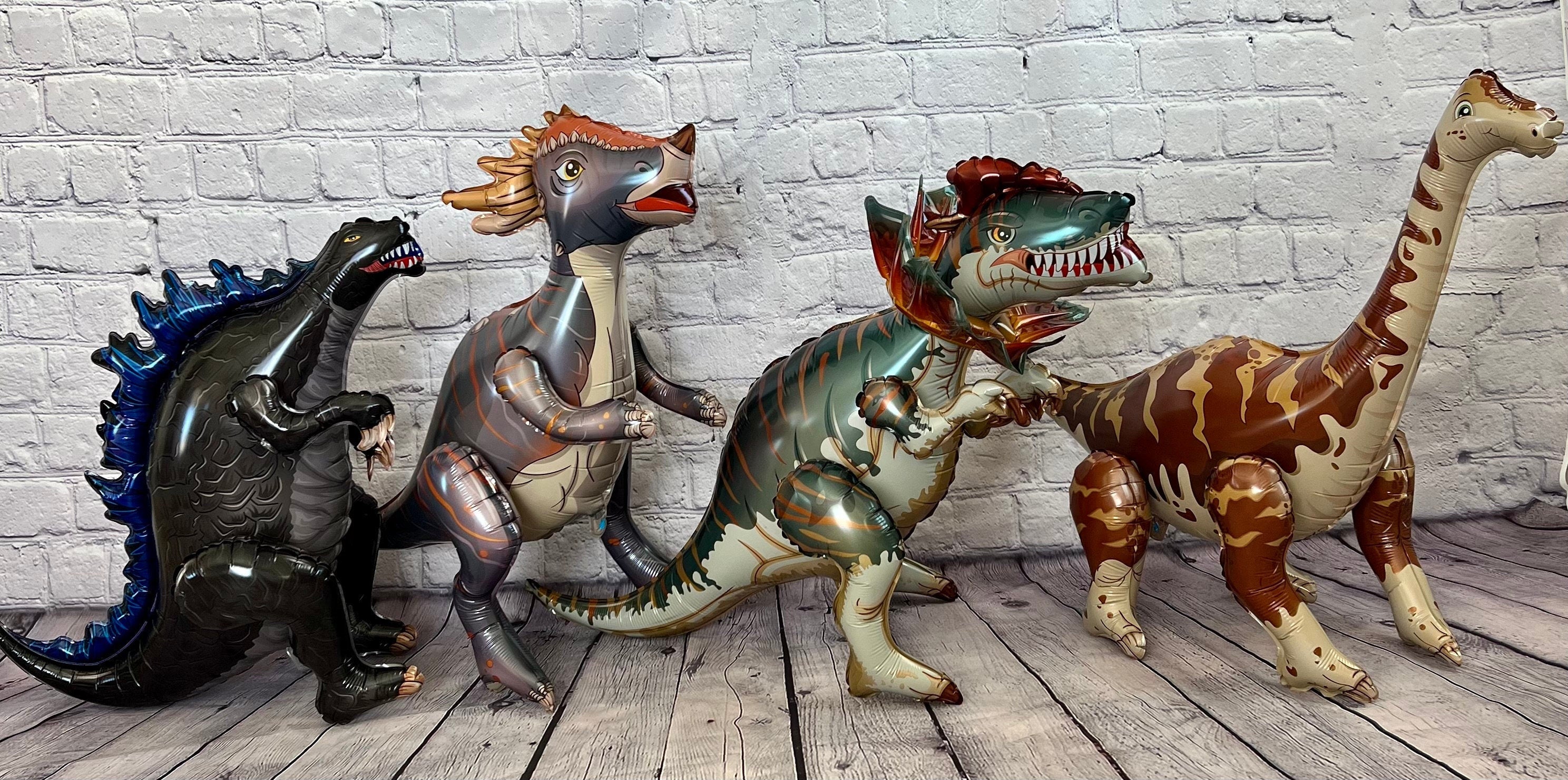 Walking Dinosaur Balloon Set – Jumbo Foil Party Decor (4-Piece Set)