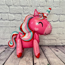 Load image into Gallery viewer, Unicorn Balloon Set of 7 JUMBO Mylar Walking Foil Balloons
