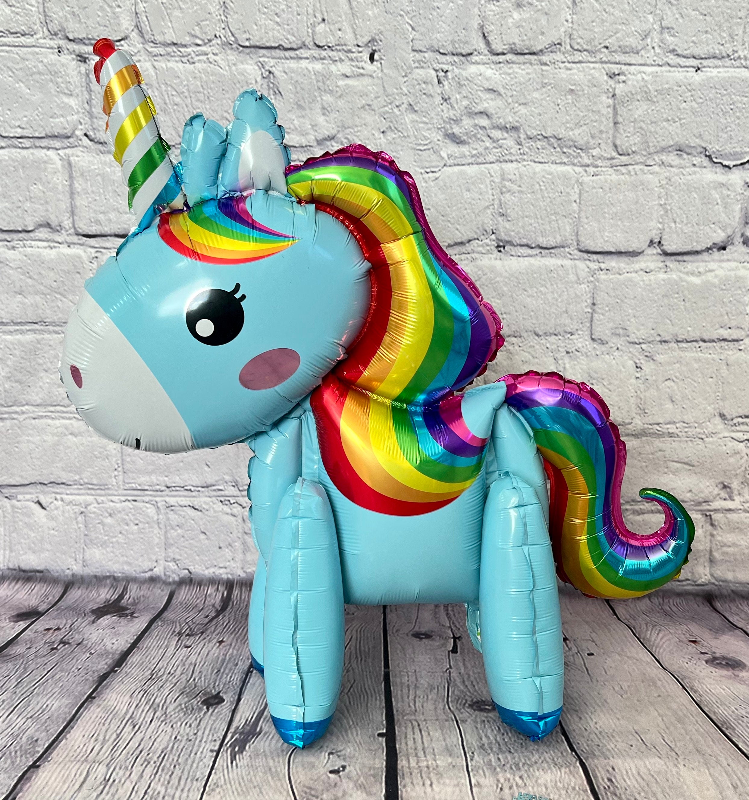 Standing Unicorn Balloon Set – Jumbo Foil Party Decor (7-Piece Set)