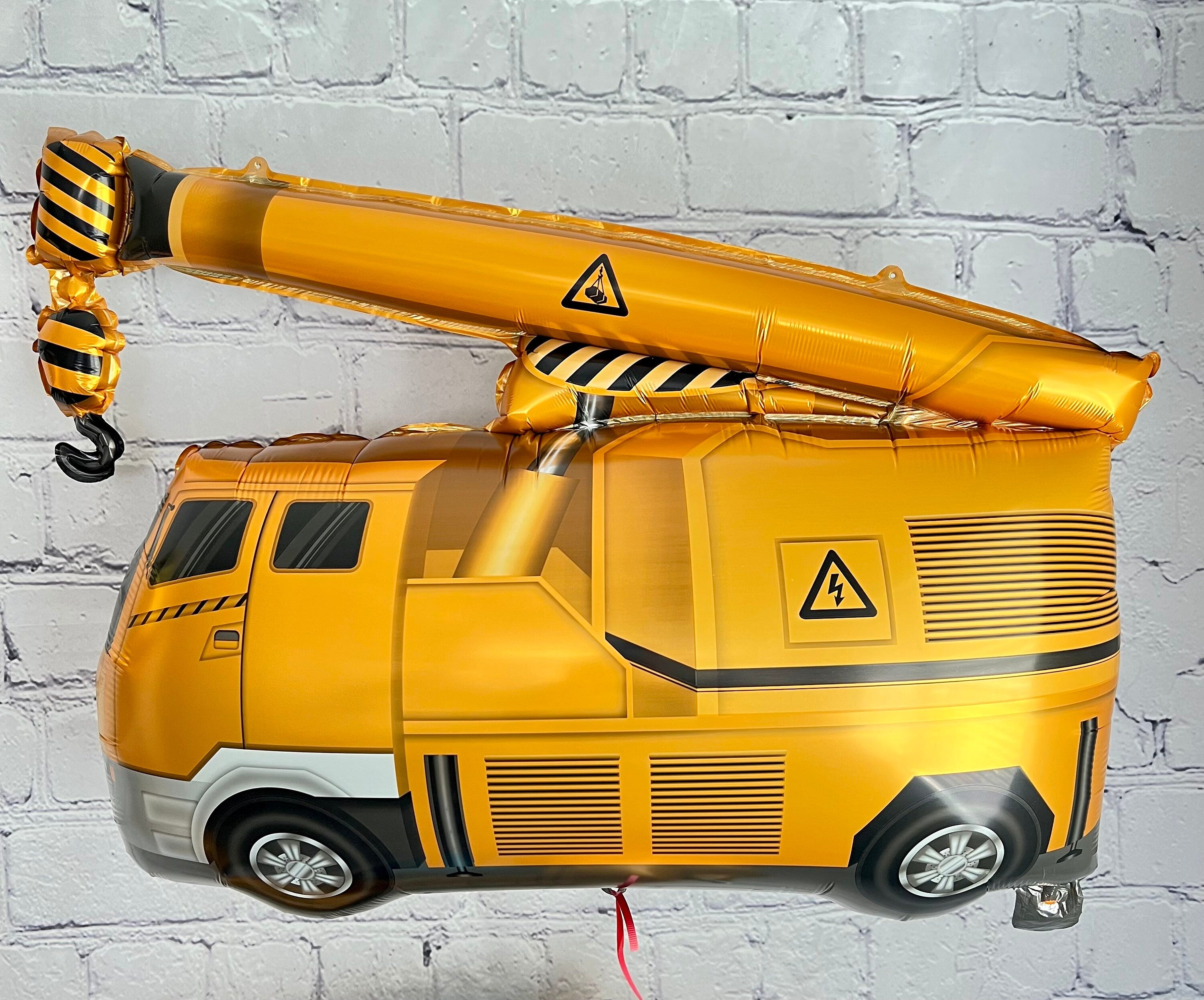 Construction Truck Balloon Set – Dump Truck, Bulldozer & Crane (5-Piece Set)