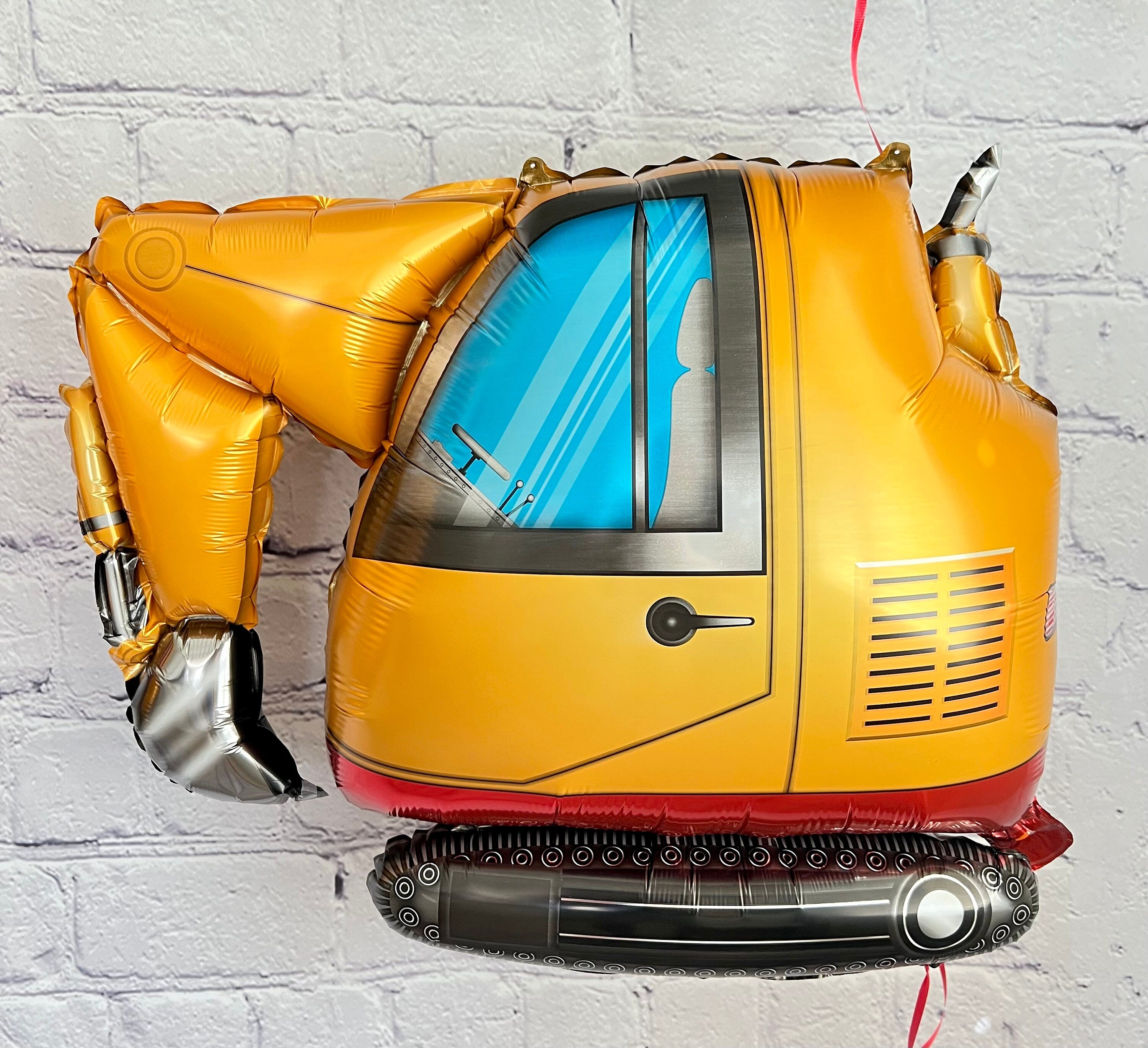 Construction Truck Balloon Set – Dump Truck, Bulldozer & Crane (5-Piece Set)