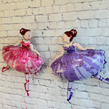 Load image into Gallery viewer, Ballerina dance girls 2 PC balloon set
