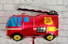 Load image into Gallery viewer, Fire Truck and Police Car Balloons Foil Balloons Set of 3 | Birthday Party Decorations and Supplies | Baby Shower Gender Reveal Celebrations
