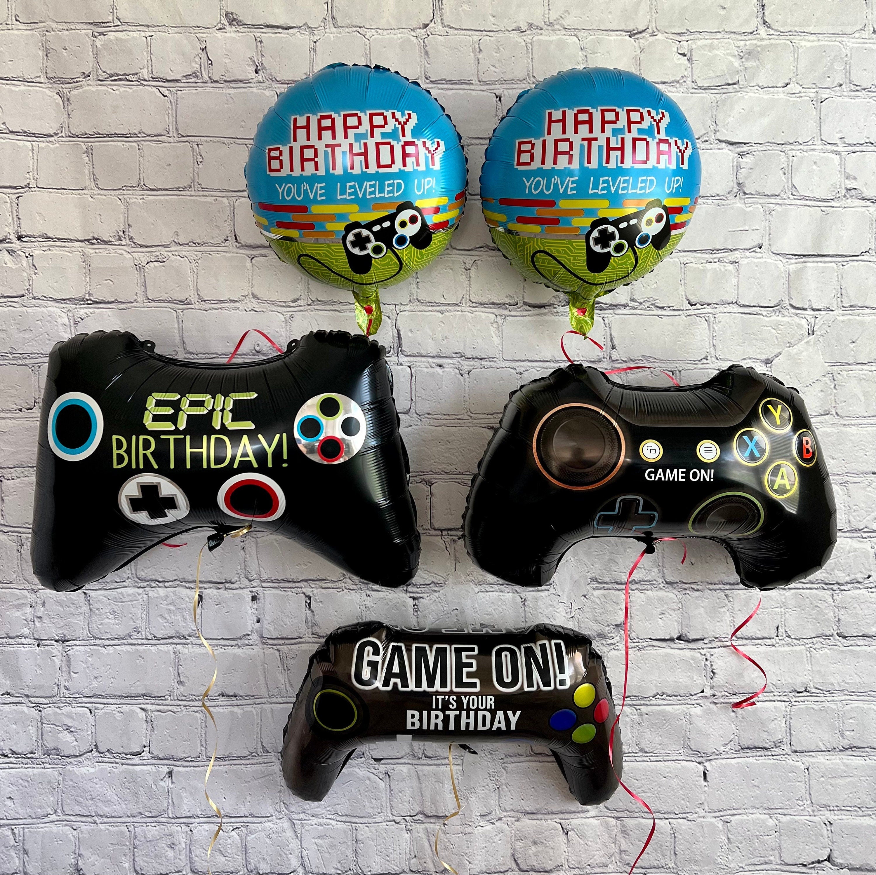 Video Game Controller Balloons – Foil Party Decor (5-Piece Set)